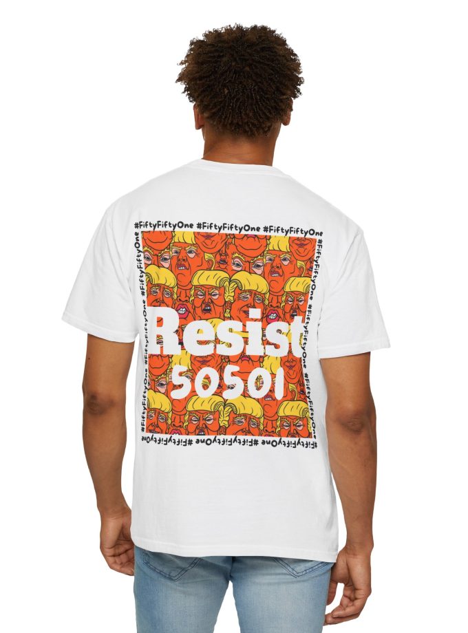 Dyed T-Shirt with Trmp Pattern Unisex Casual